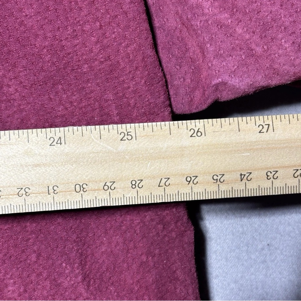 Purple Suede Coat Dennis Basso Size 3x Suede Leather Turnkey Button Pocket - Picture 4 of 7